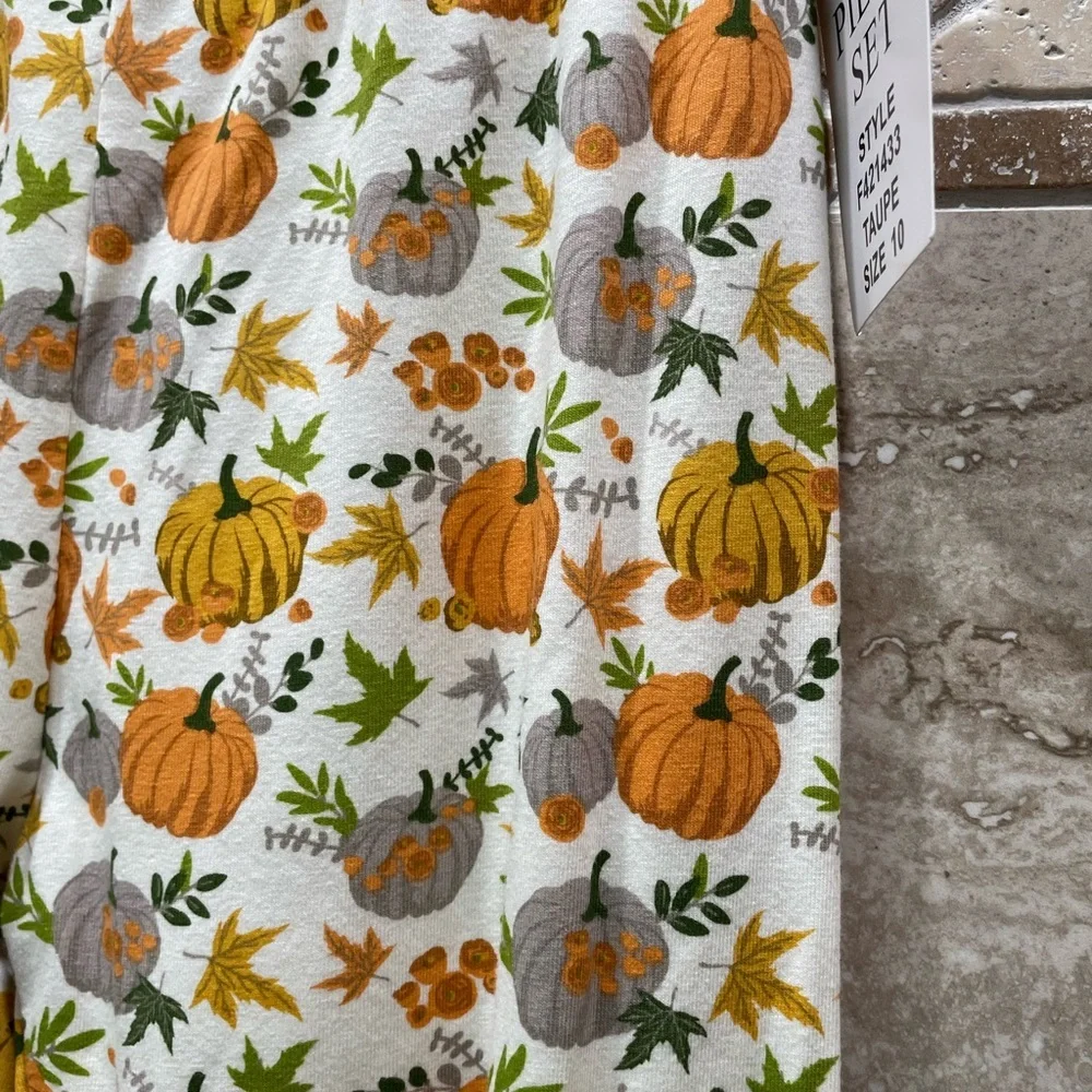 NWT Rare Editions Pumpkin Printed 2 Pcs Set for Girls size 10